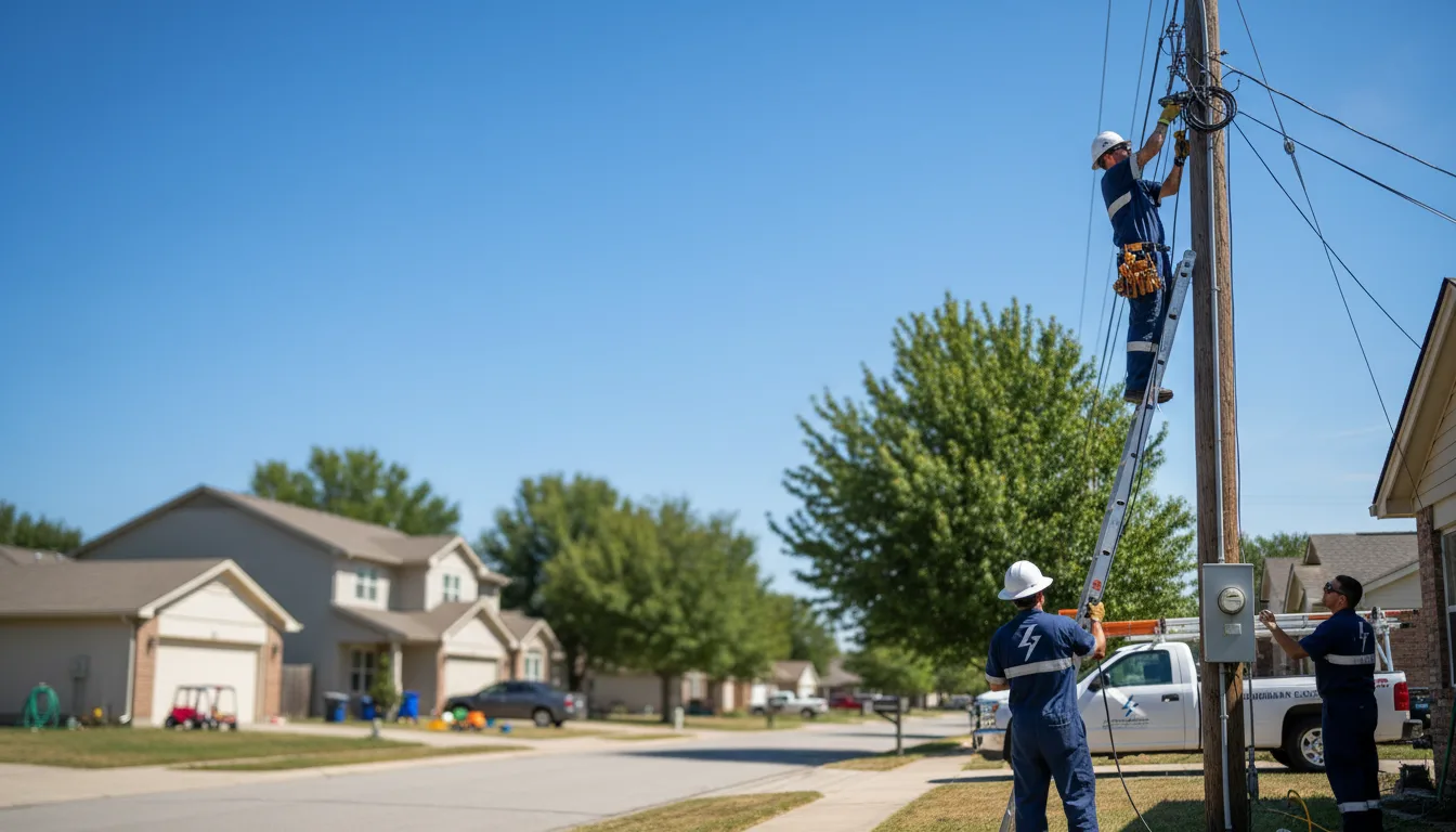 Residential electrician providing installation services in Colmar, PA